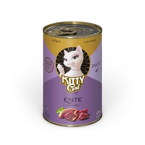 6x400g Kitty Cat Adult Pate Ente Katzenfutter nass