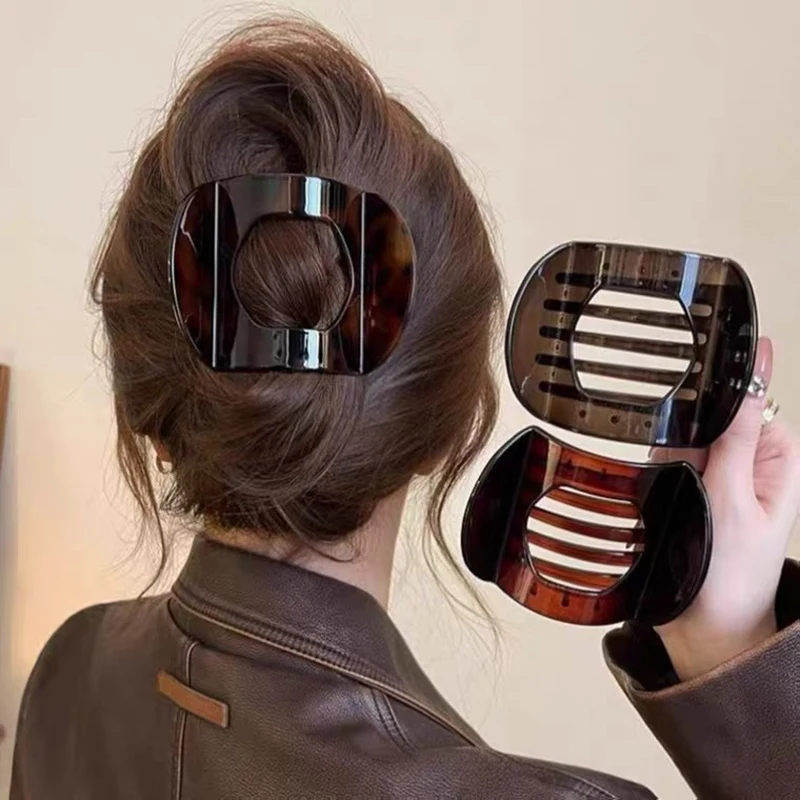 Vintage Elegante Haar Klaue Clips Bogen Form Geometrische Hairgrip Haarnadel Neue Kopfbedeckung Frauen Haar Zubehör Image