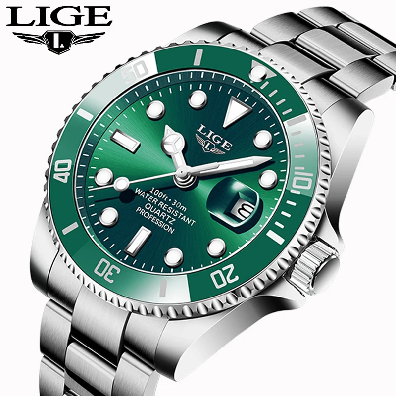 Neue LIGE 2024 Uhren Herren Business Casual Uhren Luxus Datum Quarzuhren für Herren Edelstahl Uhren Geschenke Reloj Homme Image