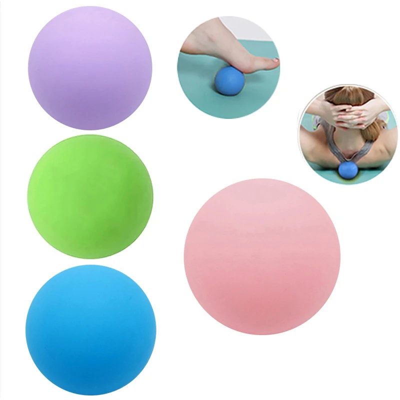 Massage Lacrosse Ball Für Muskel Entspannen Schultern Hals Zurück Fuß Körper Tiefe Gewebe Trigger Punkt Muskel Knoten Yoga Fitness Massage Image
