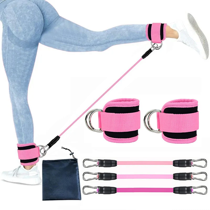 Fitness-Workout-Trainings geräte Widerstands band Set Knöchel riemen Yoga elastische Fitness-Bänder für Fitness-Mann und Frau Sport