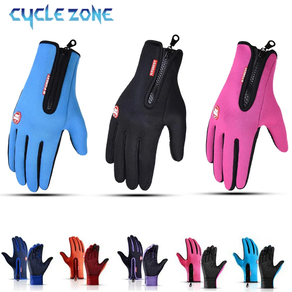 Winter Warme Handschuhe Touchscreen Motorrad Radfahren Handschuhe Anti-slip Outdoor Sport Arbeit Warm Halten Lauf Ski Handschuh für Männer frauen Image