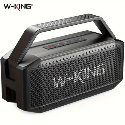 W-KING 100 W Peak 60 W RMS Deep Bass Bluetooth-Lautsprecher, IPX6 tragbare wasserdichte laute Bluetooth-Lautsprecher kabellos mit Subwoofer