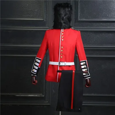 Britischen Königlichen Garde Uniform Soldat Kostüm Herren Phantasie Kleid Grenadier Trooper Tunika Jacke Wachen Outfits Für Party Leistung Image