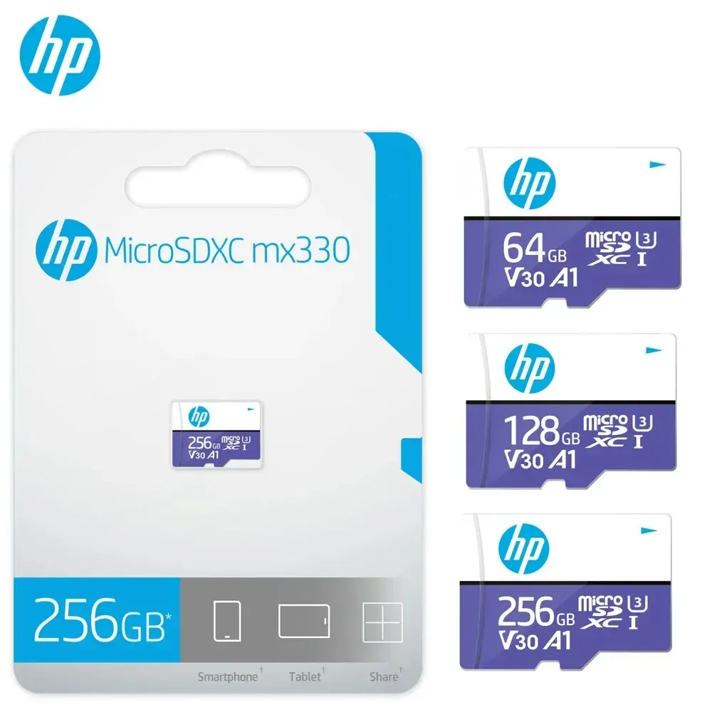 HP Micro SD-Karte Class10 U3-Speicherkarte MicroSD 64 GB 128 GB 256 GB SD/TF-Flash-Karte für Smartphone-Tablet-Kamera Image