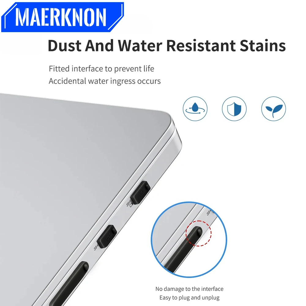 Universelle USB Typ C HDMI-Schnitts telle Staubs chutz Notebook Anti-Staub-Stecker Silikon für Laptop-Zubehör Anti-Staub-Kappen-Set Image