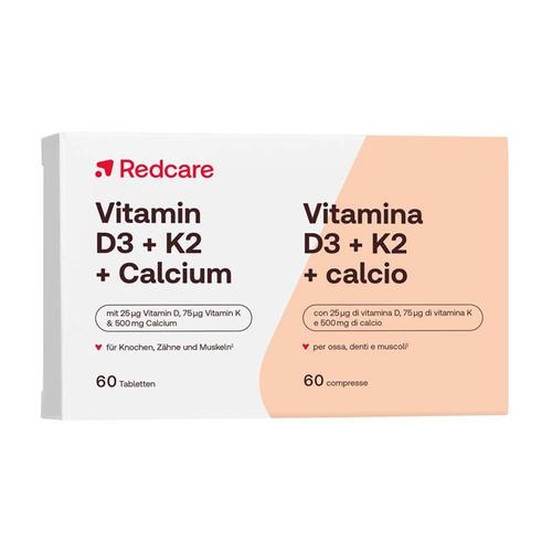 Redcare Vitamin D3, K2 und Calcium 60 St Tabletten