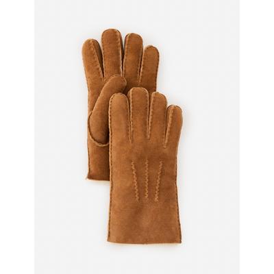 J.McLaughlin Men's Men's Shearling Gloves Brown, Size Small | Suede