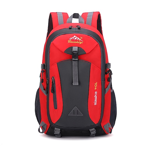 40 L Tagesrucksack Rucksack Reißverschluss Mehrere Taschen Regenfest Anatomisches Design tragbar Langlebig Außen Wandern Camping Militär Nylon Schwarz Armeegrün Rot Image
