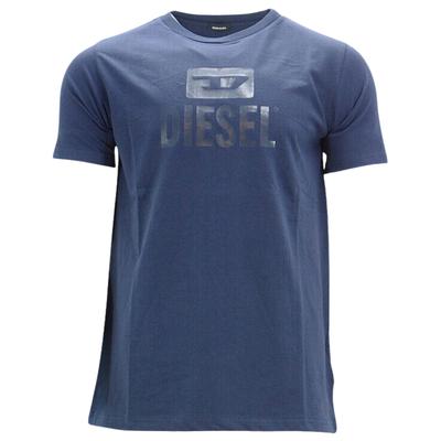 Diesel Monotones Logo Marineblaues T-Shirt