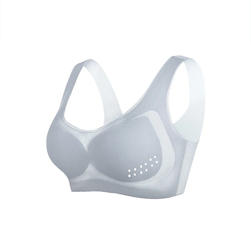 Damen BH-Oberteil Unterwäsche BH-Top Bequem Atmungsaktiv Stoßfest Herausnehmbare Polsterung Drahtlos Einfach Sport Sportkleidung Schwarz Blau Yoga Fitness Leger Image