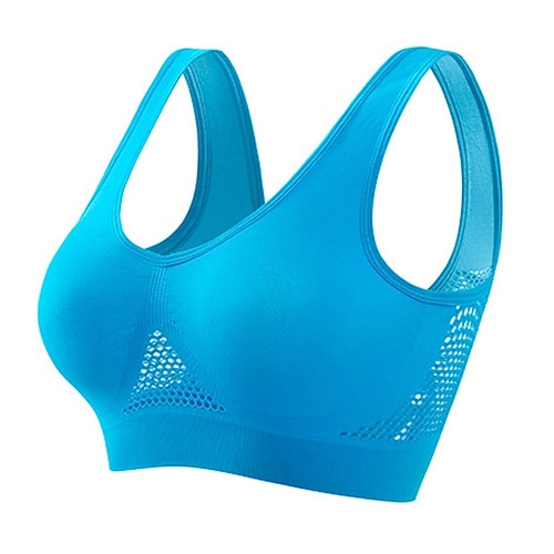 Damen BH-Oberteil Unterwäsche BH-Top Bequem Atmungsaktiv Stoßfest Herausnehmbare Polsterung Drahtlos Einfach Sport Sportkleidung Schwarz Weiß Yoga Fitness Leger Image