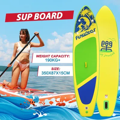 FunWater 350cm Sup Board Inflatable Surfboard Stand Up Paddle Board Inflatable Sup Paddleboard with