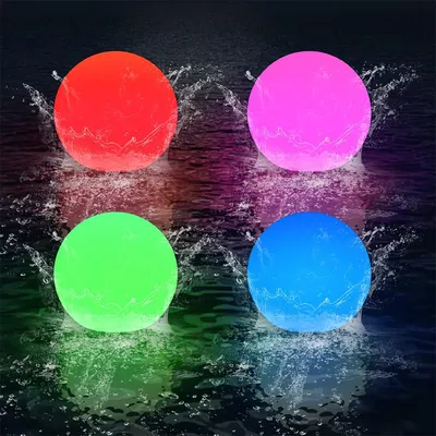 Floor Street Lawn Lamp IP68 Waterproof Garden Luminous LED Ball 16 Colors Swimming Pool Luminous