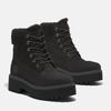 Winterboots TIMBERLAND "STONE STREETMID WARM LINED WATERPROOF BOOT", Damen, Gr. 41, schwarz (schwarz nubuck), Leder, Textil, sportlich, Schuhe, Snowboots, Winterstiefel, Winterschuhe, wasserdicht und gefüttert