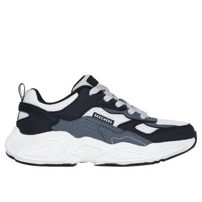 Skechers Boy's Mega-Quake Sneaker | Size 2.0 | Gray/Black | Synthetic/Textile | Machine Washable
