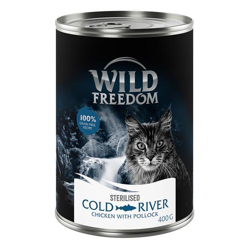 10 € Cyber-Rabatt erbeuten! 24 x 400 g Wild Freedom Nassfutter - Sterilised Cold River - Huhn mit...