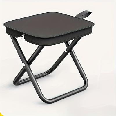 TEMU Foldable Iron Alloy Stool For Outdoor Picnic, Camping & Fishing - Portable & Chair With Strong Capacity Of 120kg, Ideal For Teens & Travel Image