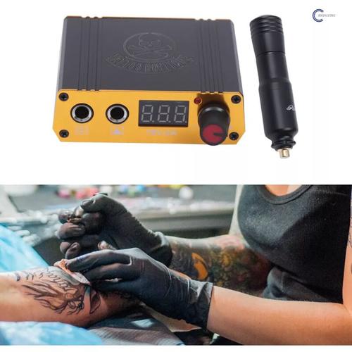 Senderpick - Komplettes Tattoo-Set - Rotary Tattoo Werkzeug 5 Tinten 10 Nadeln