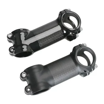 NO LOGO Matte 3k Carbon + Aluminium Bicycle Stem Mountain Road Bike MTB Stem 6 / 17 Degrees Length 60/70/80/90/100/110/120mm