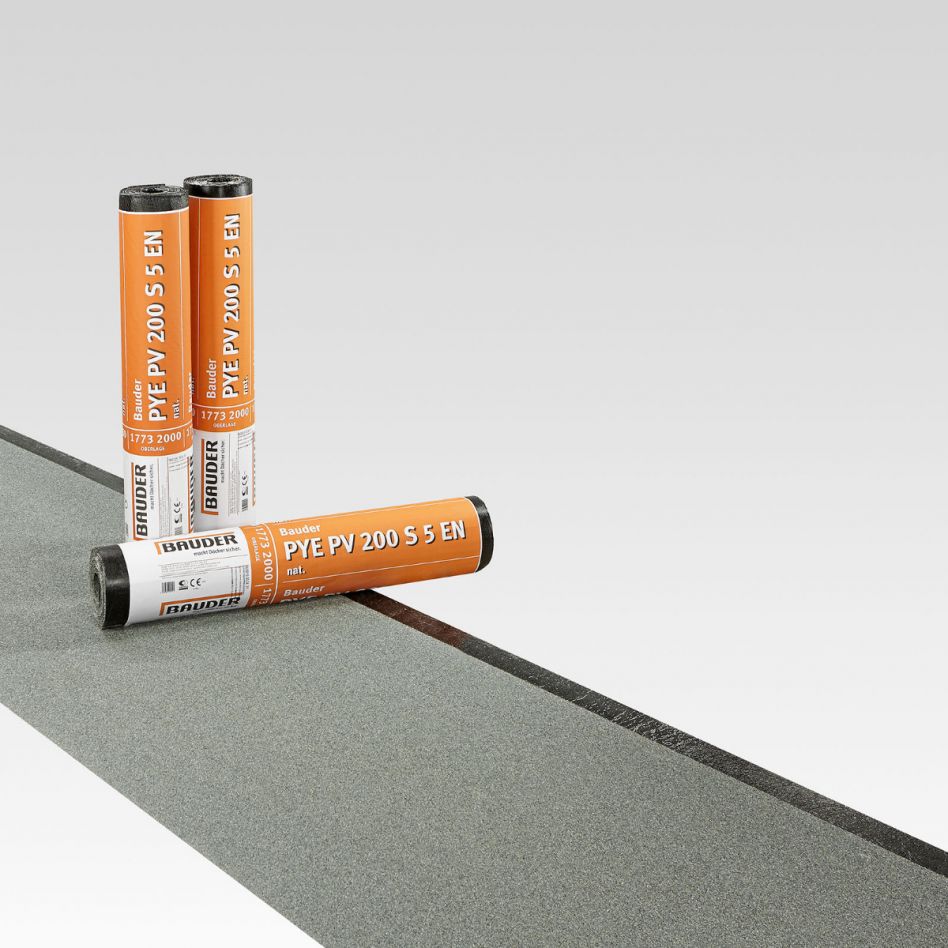 BAUDER Elastomerbitumen-Schweißbahn PYE PV 200 S5 EN Schiefer natur Image
