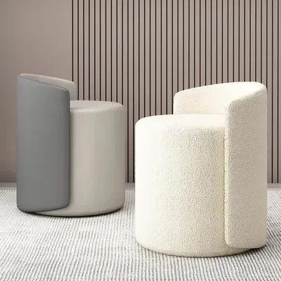 Bedroom Makeup Chair with Backrest Small Household Light Luxury Vanity Stool Simple Stylish Dresser Chair Comfortable Seating