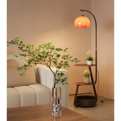 3 Shelves Design E27 Led Floor Lamps for Living Room Sofa Side Wireless Rechargeable Standing Lamp Bedroom Bedside Ambient Light