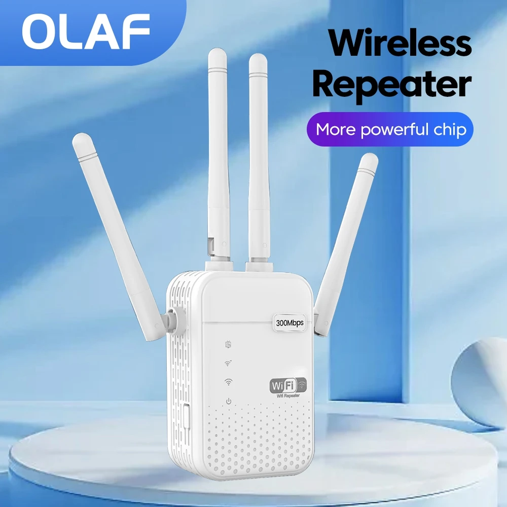 300Mbps Wireless WiFi Repeater 802.11N Long Range Wireless WiFi Extender Verstärker 2,4G Signal Router Dual Band WIFI Booster Image
