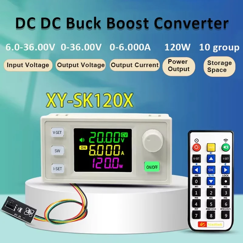 SK120X 120W DC Buck Boost Converter CNC DC geregeltes Netzteil 0,6-36V 6A Leistungsmodul Einstellbares geregeltes Labornetzteil Image