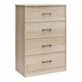 Commode avec 4 tiroirs en effet chêne