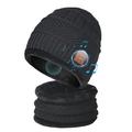 Beanie Bluetooth con sciarpa cappello lavorato a maglia ricaricabile Bluetooth con cuffie wireless mani libere regalo di Natale per uomini e donne