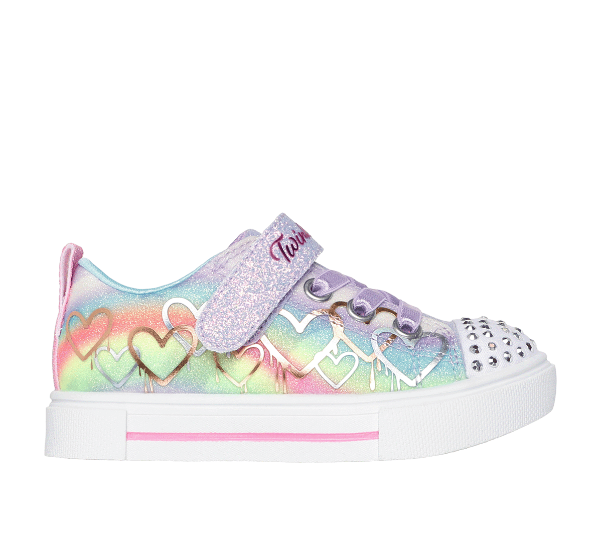 Skechers Girl's Twinkle Toes: Twinkle Sparks - Ombre Love Sneaker | Size 5.0 | Lavender | Synthetic/Textile