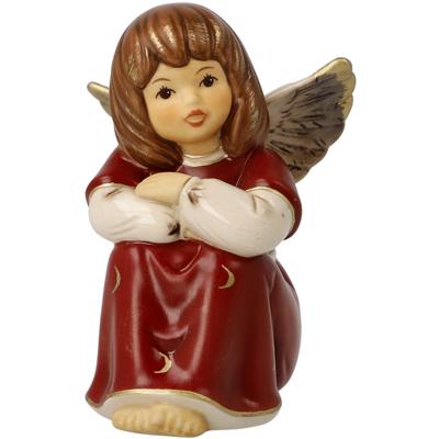 Engelfigur GOEBEL "Himmelsboten, Weihnachtsdeko rot", rot (bordeaux), B:8cm H:10cm, Steingut, Dekofiguren, Steingut, Engel - Verträumtes Engelchen Image