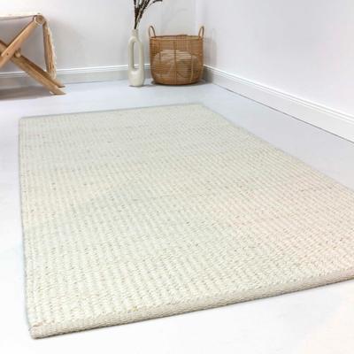 Wollteppich ESPRIT "Gobi, ESP-7112", weiß, B:80cm H:10mm L:150cm, Wolle, Jute, Teppiche, Naturfaserteppich aus Jute und Wolle, handgewebt Image