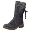 Winterstiefel RIEKER, Damen, Gr. 40, schwarz, Lederimitat, Textil, Schuhe, Winterboots, Profilsohle, Warmfutter, mit Rieker-TEX