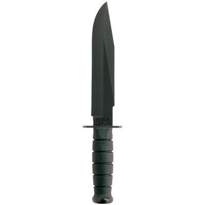 KA-BAR 8" Fixed Blade Fighter Straight Edge Knife w/ Sheath - Black - One Size Fits Most