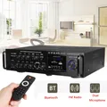 220-240V 2000W Amplificatore audio digitale wireless 4ohm bluetooth Stereo Karaoke Amplificatore 2 ingressi MIC FM RC Amplificatore Home Theater