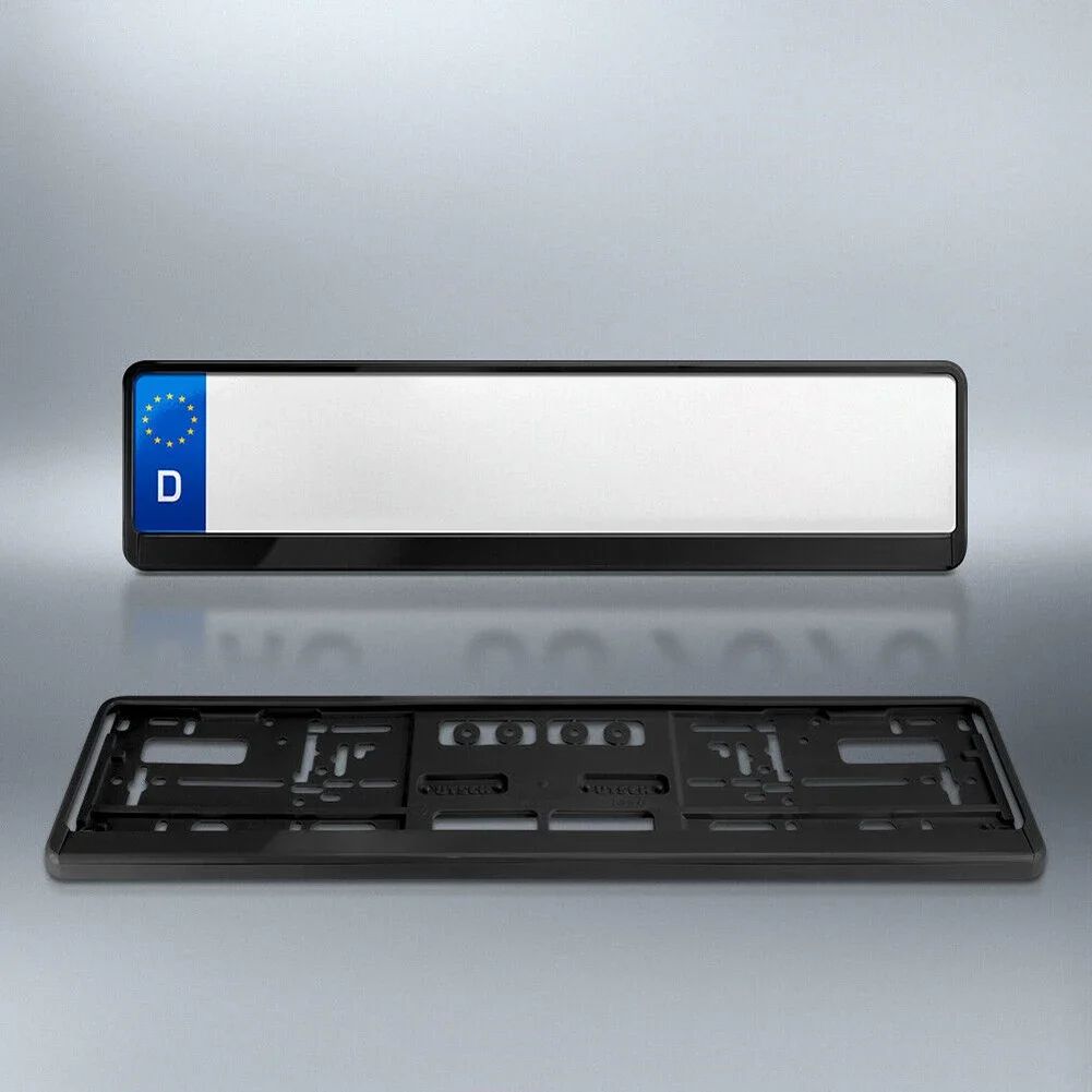 Porta targa per auto europeo/americano 52x13 cm 2 pezzi telaio targa per auto in plastica supporto impermeabile accessori auto