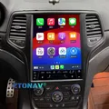 Autoradio Android 13 per Jeep Grand Cherokee 2014 - 2017 Tesla Navigazione schermo GPS Carplay Lettore multimediale per auto Unità principale