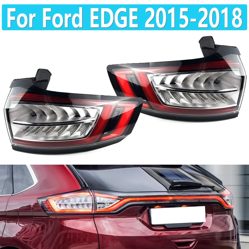 Gruppo fanale posteriore a LED per auto per Ford Edge 2015 2016 2017 2018 alloggiamento della lampada di avvertimento del freno coperchio del fanale posteriore del gruppo della lampada posteriore