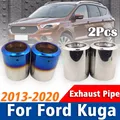 Silenziatore per tubo di scarico in acciaio inossidabile da 2 pezzi per Ford Kuga 2013-2020