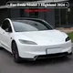 Per Tesla Modello 3 Highland 2024 Auto Paraurti Anteriore Labbro Mento Spoiler Splitter Diffusore Body Kit Gloss Nero/Aspetto Carbonio Tuning