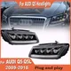 Coppia luci anteriori per auto per AUDI Q5 2009-2018 Fari di cristallo Animazione Blue Start Full LED Lens DRL Indicatori di direzione Gruppo lampada