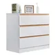 WOLTU 80x78x48 cm Cassettiera con 3 cassetti Credenza Armadietto portaoggetti Comodino per camera da letto Studio Soggiorno Corridoio