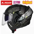 LS2 moto FF900 casco posteriore Flip casco viso di fascia alta doppia lente moto casco antiappannamento universale per tutte le stagioni
