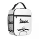Vespa Piaggio Lunch Bag per Scooter Unisex ciclomotori Lunch Box Picnic borsa termica con cerniera portatile borsa termica con stampa Oxford
