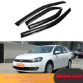 Deflettore per finestrino laterale dell'auto colorato nero 4 pezzi per Volkswagen VW Golf 6 MK6 Hatchback 2009-2012 visiera antipioggia parasole