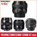 Yongnuo YN50mm YN85mm F1.8 YN35mm F2 YN100mm F2 obiettivo con messa a fuoco automatica grandangolare grande apertura fissa obiettivo AF per fotocamere DSLR Nikon