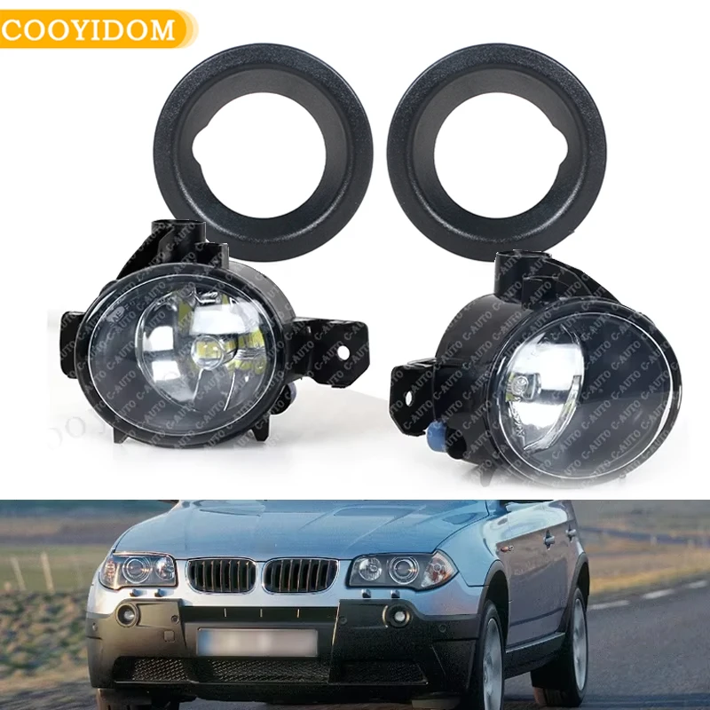 Auto Paraurti Anteriore Luce di Nebbia Per BMW X3 E83 2004 2005 2006 Anteriore Fendinebbia Trim Lunetta Ombra Copertura 51113400911 51113400912