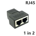 Adattatore connettore Splitter RJ45 da 1 a 2 vie connettore Splitter Ethernet contatto connettore modulare collegare cavo Ethernet per Laptop